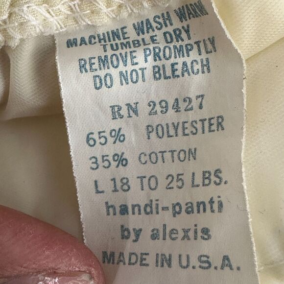 Handi Panti by Alexis Vintage Diaper Cover Roses With Lace Nylon 18-25lbs Yellow - Picture 3 of 5